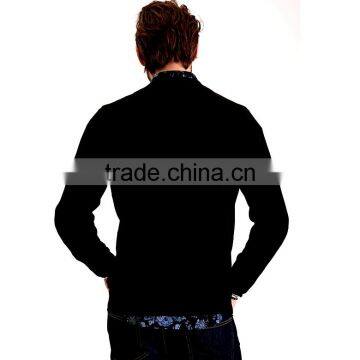 Round Neck Long Sleeve Rib Knit Hem Latest Sweater Design for Men photo-2