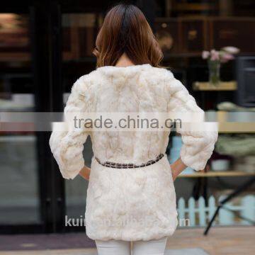 Women's Coats Colorful Real Fur Coat Female Luxury Rabbit Fur Winter Jacket Women New Arrival Overcoat photo-5