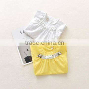 S33577W Summer Casual Baby Children Girls Cotton Short Sleeve Blouse photo-2