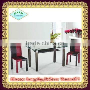 tempered glass and metal dining table set glass dining table