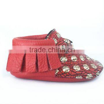 100% Genuine Cow Leather Barefoot Lovely Walking Wholesale Shoes Baby Moccasins for Girls and Boys photo-2