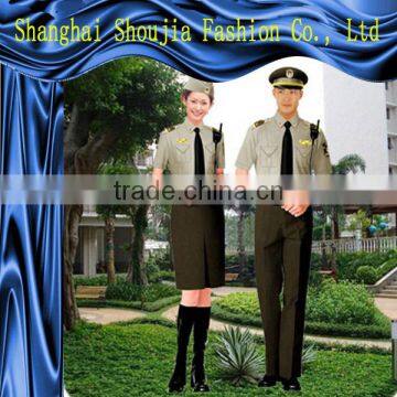 2014 new design security uniform security suits, hot sale smart design security uniform for guard, customize guard staff uniform