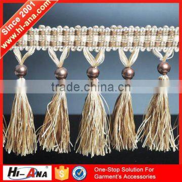 hi-ana trim1 SEDEX Factory Customized fashion polyester fringe