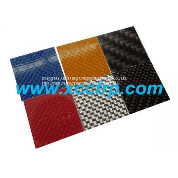 High Strength Prepreg Colored 3K Carbon Fibre Flexible Sheet /Plate 0.3mm 0.5mm 1mm photo-3