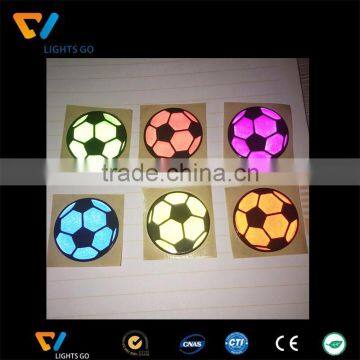 Cheap custom made round reflex sticker football shape decal