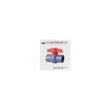 pvc plastic ball valves gray/white