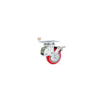 Heavy duty shock absorption PU fixed casters and wheels