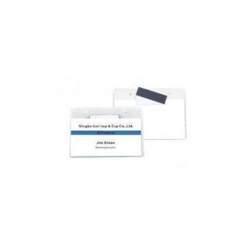 Visitor powerful magnetic PVC Conference Name Badge Holders wallet with a steel sheet 30314