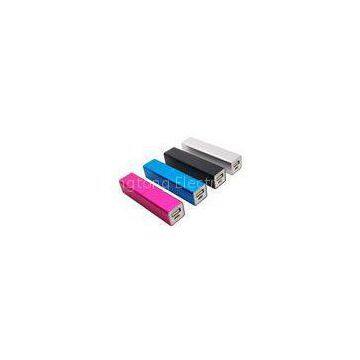 Black / Red Mini Cell Phone power bank 2600mah External Battery Charger