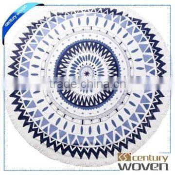 Round microfiber beach towel