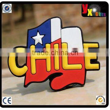 TOURIST SOUVENIR Rubber FRIDGE MAGNET -- Chile