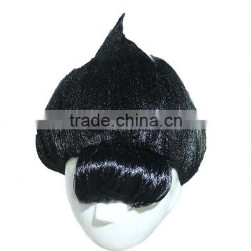 Hot sale black kids wig fancy party dress good quality items