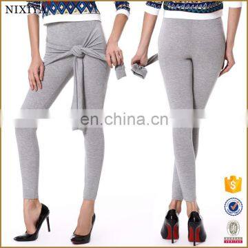 Fashion Women CVC Lycra Grey Plus Size Long Yoga Leggings & Pants