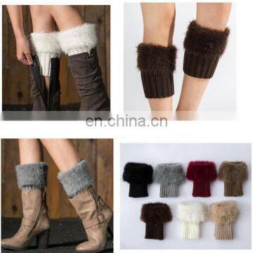 Women Fluffy Faux Fur Boot Toppers Leg Warmers Boot Cuffs