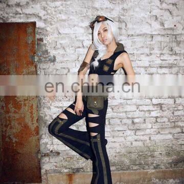 Steampunk Military Crop-top With a Hood photo-5