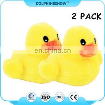 Cheap 2 Pack pet dog toy set with squeaky 2017 Wholesale custom cute mini stuffed soft toy yellow plush duck