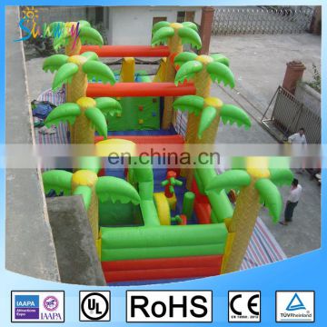 Giant Inflatable Palm Tree Combo Bouncers Game Amusement Park Obstacle Course