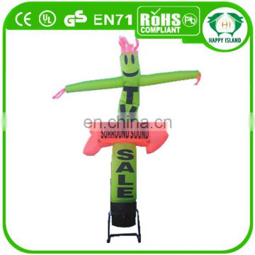 Green color advertising inflatable desktop air dancer for advertisement