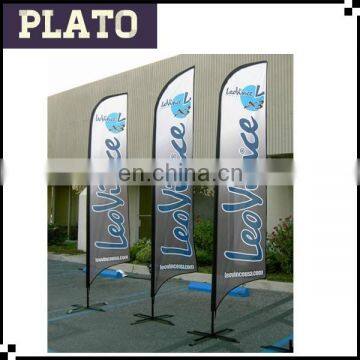 advertising polyester flying banner feather beach flag for sale