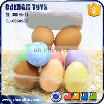 Funny egg shaped chalk colorful chalk toy eco-friendly dustless jumbo chalk 6 pcs
