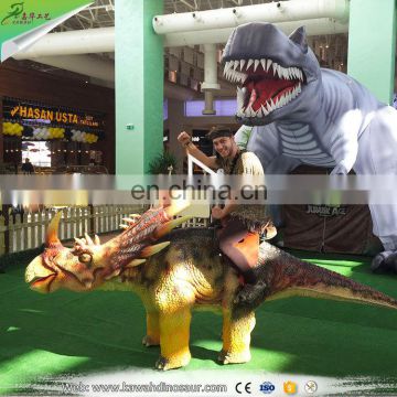 Amusement park adventure lifelike walking dinosaur for kiddie ride