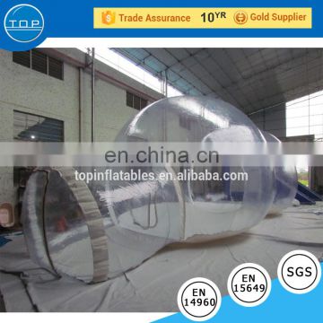 TOP high quality inflatable clear double bubble tent ,inflatable transparent tent