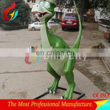 amusement park fiberglass cartoon dinosaur statue