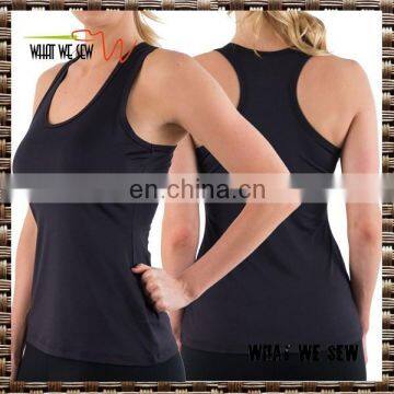 racer back womens black nylon spandex moisture wicking running tank tops sports womens tank tops custom