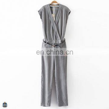 T-JP002 Latest Sleeveless Casual Cargo Women Jumpsuits