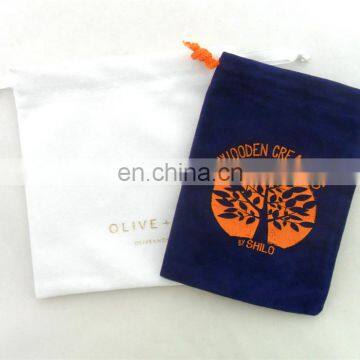 Jewelry Cosmetic Packaging Custom Printed Drawstring Small Velvet Bag