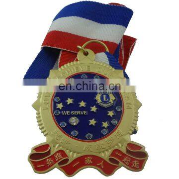 China factory sell custom logo blank sport medal gold/silver/bronze color with lanyard