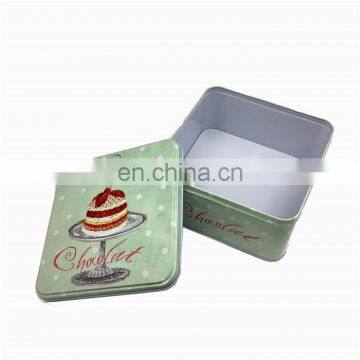 Low price square small size biscuits cookies chocolates cake tin box