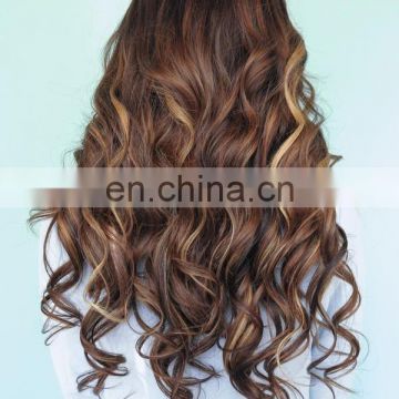 Indian remy hair balayage hair brown hair with blonde highlight balayage highlights