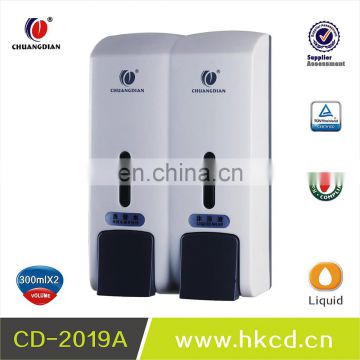 Hotel bathroom wall hand plastic clear liquid soap dispenser CD- 2019A.