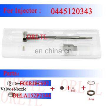 ORLTL Sprayer Nozzle DLLA152P2344 (0433172344), Fuel Injector Overhaul Kits F00RJ01692 For Weichai 0445120343