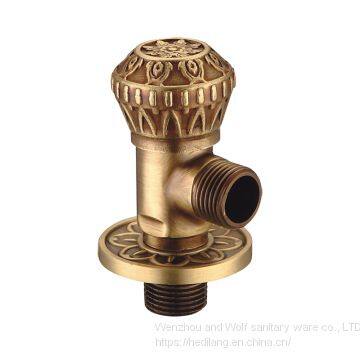 Antique Bronze Triangle Valve in Bathroom Water Stop Valve