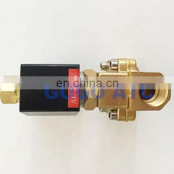 GOGO Normally Open 2 Way Pilot Diaphragm Brass solenoid valves for water flow control 3/8" BSP 24vdc 15mm PX-10K NBR 0.5-13bar