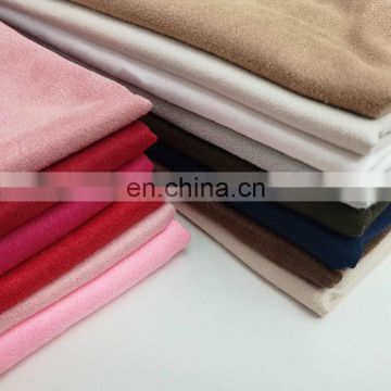 polyester soft stretch suede fabric for sofa and garment