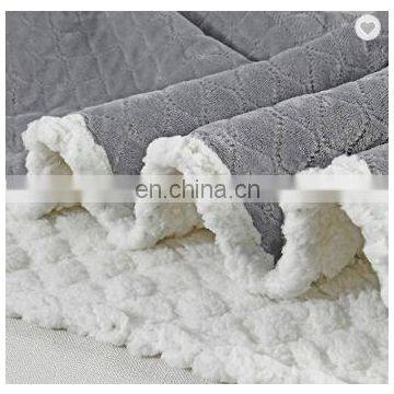 100% Polyester Sherpa Flannel Blanket Two Sides Brushed Cozy Fleece Throw photo-3