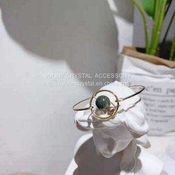 Lucky Transshipment Business Natural Green Ghost Crystal Bracelet photo-3