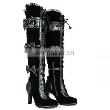 New Stylish Women heels Shoes Thigh High Boots Female Big Size 34-47 Stretch Faux Slim High Boots Over The Knee Boots