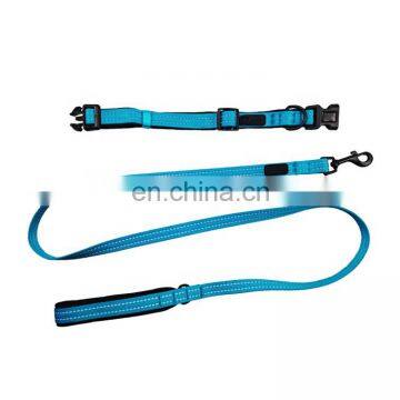 Bright color 3M reflective dog leash nylon collar set  custom color dog leash and collar bulk