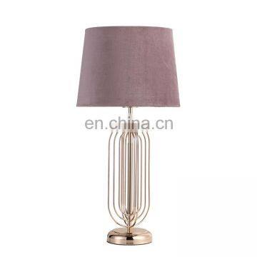 UK modern cheap bedside lamp customize iron gold vintage hotel table lights with logo