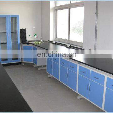 All Steel School Science Laboratory Wall Bench With Hanging Cupboard photo-6