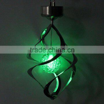 Romantic Solar Power Wind Chime Moving Rotating LED Light Outdoor Garden Balcony Courtyard Hanging Lamp Lawn Light - Colorful Co photo-5