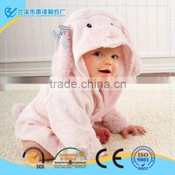 Best selling fashion cartoon printed hooded baby bathrobe for foreign trade