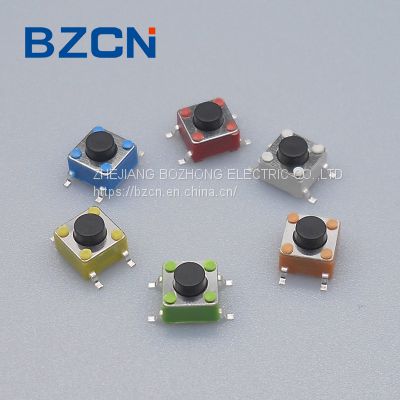 TS-D001 factory Momentary 6*6 mm RoHS reach tact switch 4 pin DIP type for Remote Control push button tactile switch