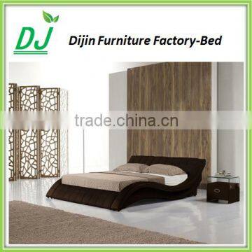 new design double fancy leather bedroom furniture