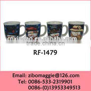 2016 Hot Sale Not Expensive Belly Shape Promotion Ceramic Christmas Coffee Mugs Made in China