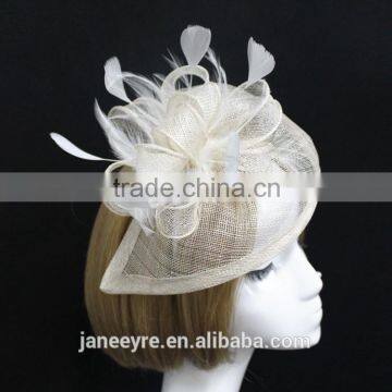 Wholesale Party/Races Sinamay Flower Fascinator Headband With Feather photo-2